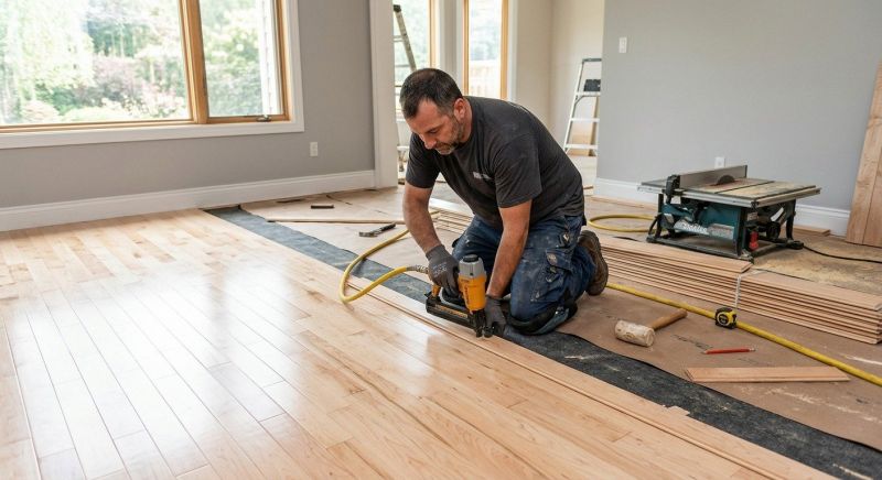 Maple Flooring Installation in Newton Center, MA