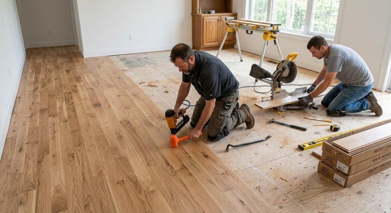 Oak Floor Installation in Arlington, MA