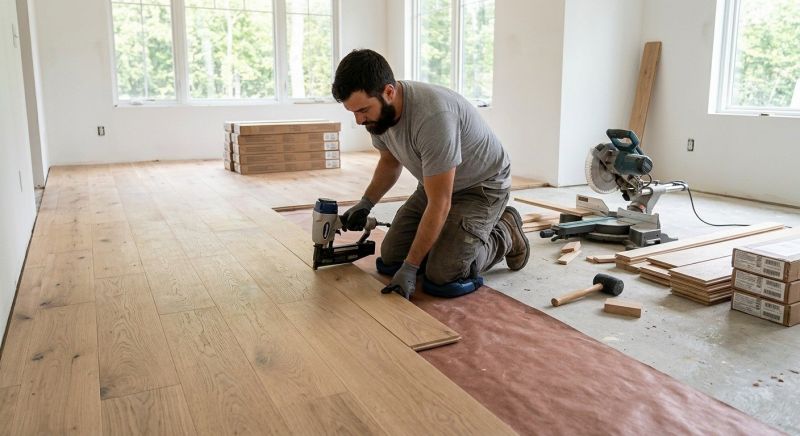 Oak Floor Installation in Beverly, MA