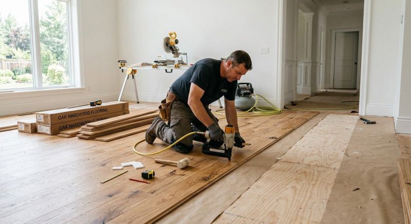 Oak Floor Installation in Middleton, MA