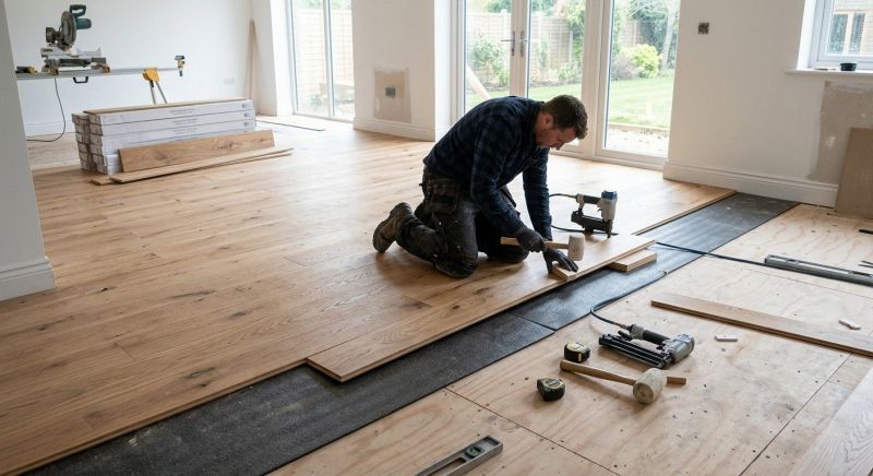 Oak Floor Installation in Newbury, MA