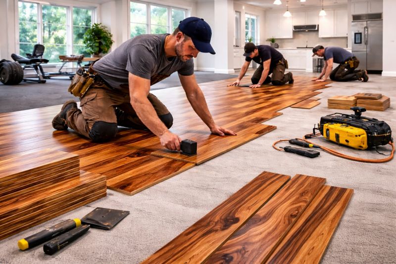 Teak Flooring Installation in Peabody, MA
