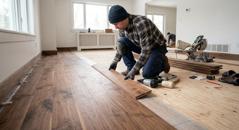 Walnut Flooring Installation in Peabody, MA
