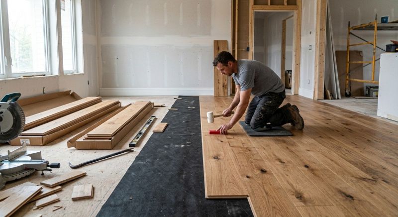 Wide Plank Floor Installation in Peabody, MA