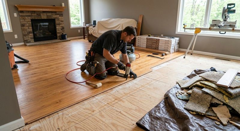 Wood Floor Replacement in Groveland, MA