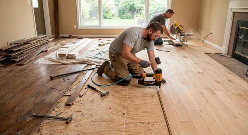 Wood Floor Replacement in Westford, MA