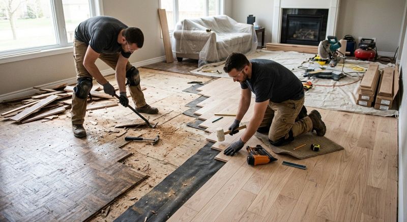 Wood Floor Replacement in Westford, MA